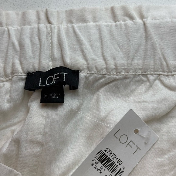 NWT LOFT Women’s White Embroidered Cotton Shorts Size M - Picture 11 of 12